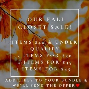 Fall Sale! All Closet Items $40 & Below🍁